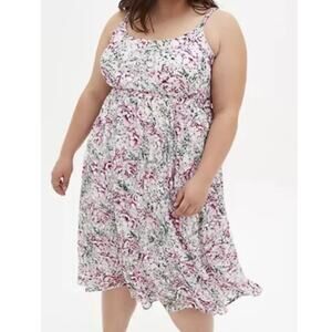 Torrid Womens Floral Midi Dress Plus Size 3X Wedding Guest Garden Party Romantic